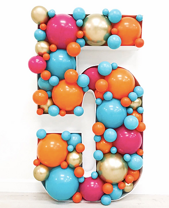 Mosaic balloon letter