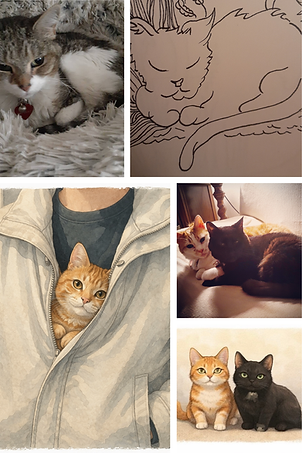 collage of cats