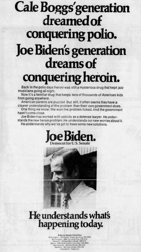 Joe Biden and Drug Control: A More Complete Picture (Part 1—the 1970s)