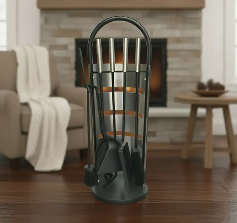 الصورة المصغرة: طقم  صوبة حطب بتصميم نصف دائري