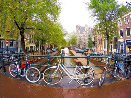 Bicycles on a Bridge, Amsterdam Netherlands