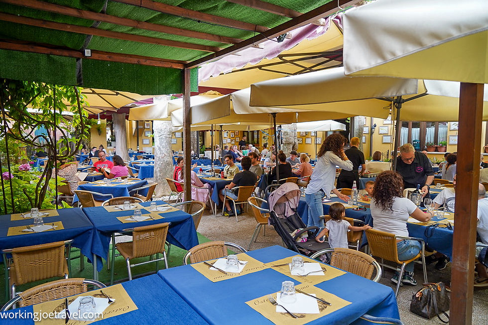 Osteria al Duomo Restaurant with garden dining on Murano Island, Italy