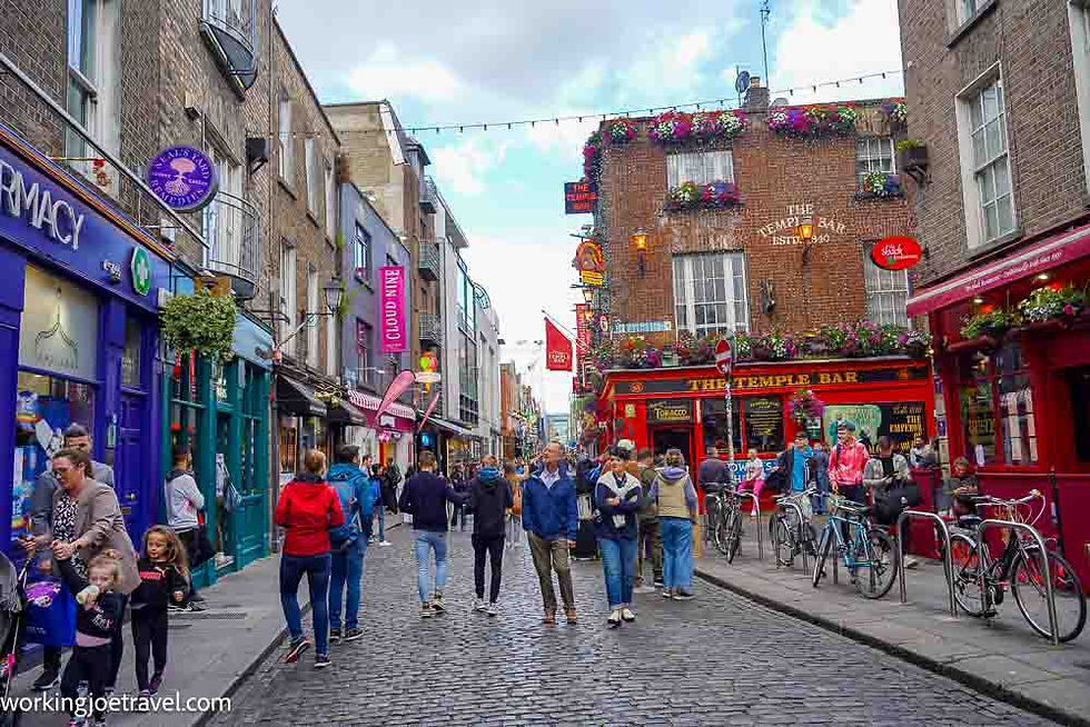 The Temple Bar Neighborhood Dublin on a Dublin Free Walking Tour