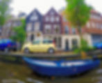 Street and Canal Side Parking in Amsterdam Netherlands