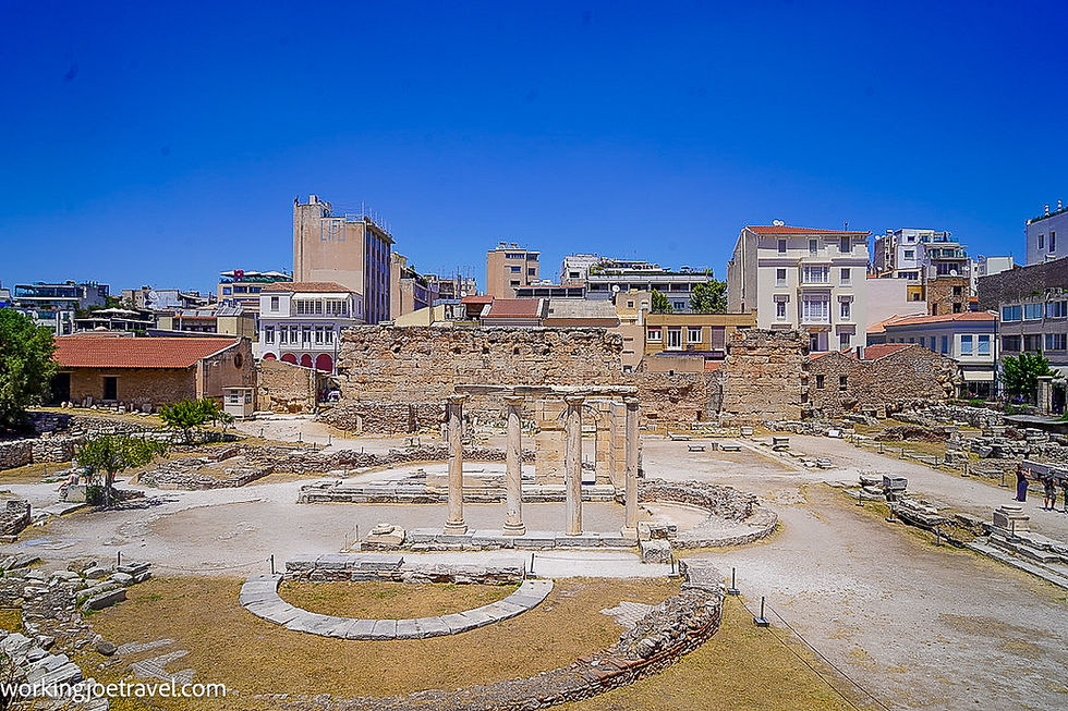 Roman Agora & Hadrian's Library in Athens Greece