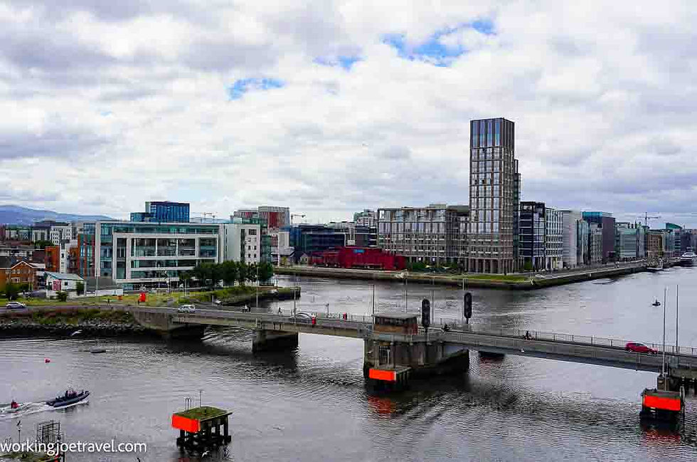 The River Liffey in Downtown Dublin on an Ireland Itinerary