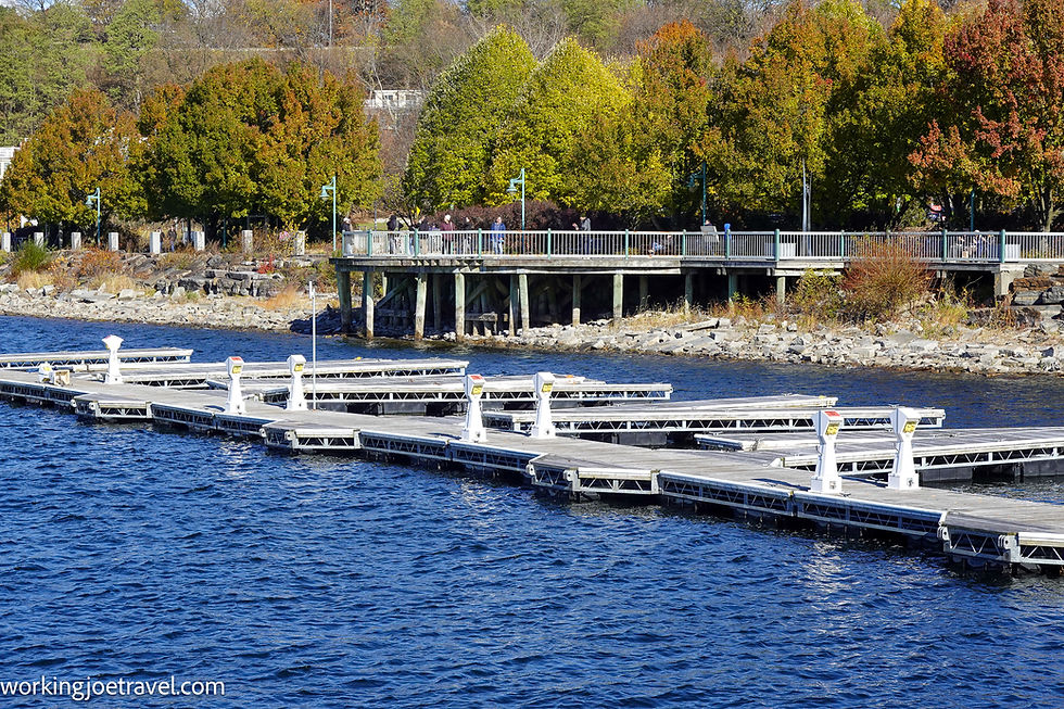 Docks and Walking Path along Burlington Vermont Harbor