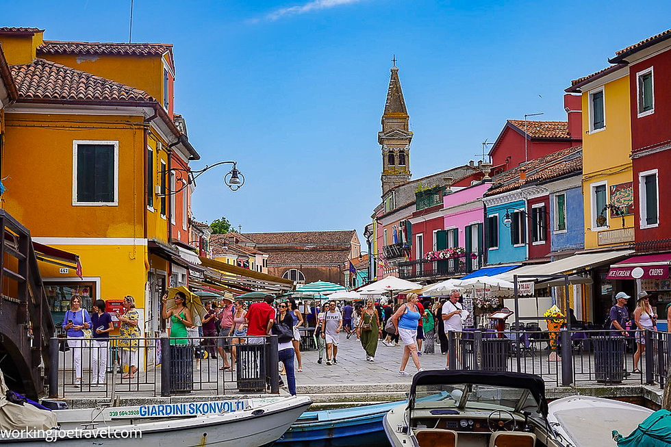 Afternoon Day Trippers in Burano Italy Venice