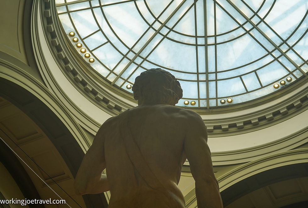 Michelangelo's David from Behind in David's Grand Gallery at the Galleria dell Accademia in Florence | Italy Itinerary