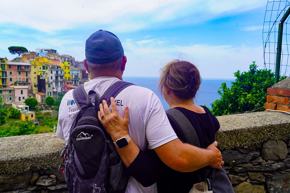 Enjoying Views of Corniglia in the Cinque Terre National Park