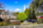 Village and Duck Pond at Olds Mistick Village. Things to do in Mystic CT in New England