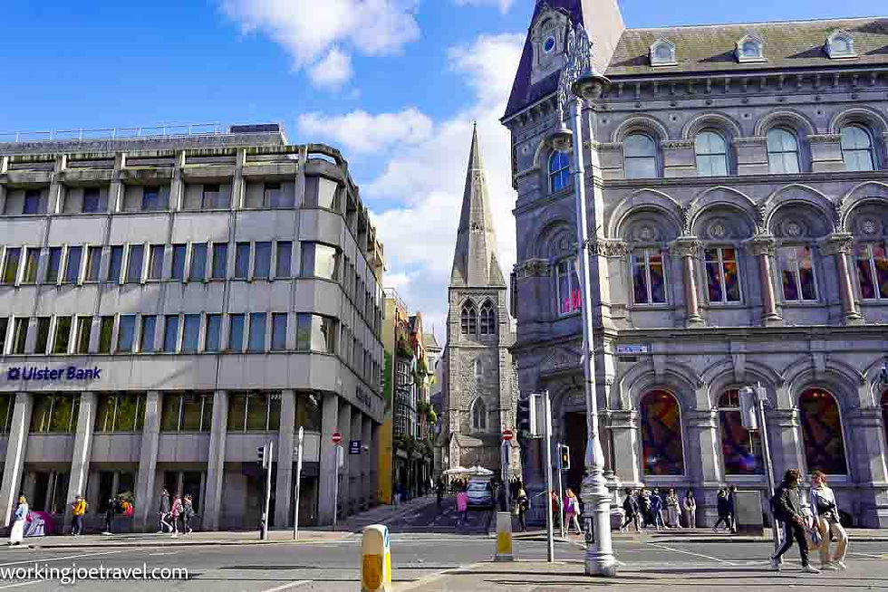 Downtown Dublin on a Dublin Free Walking Tour