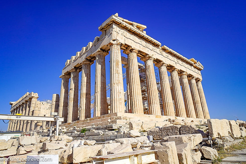 The Parthenon at the Acropolis of Athens, Greece