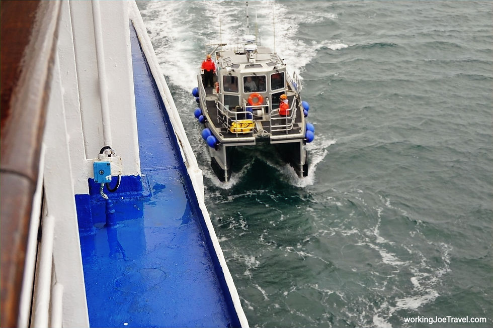 National Park Ranger Boarding the Coral Princess Cruise Ship in Glacier Bay National Park, Alaska