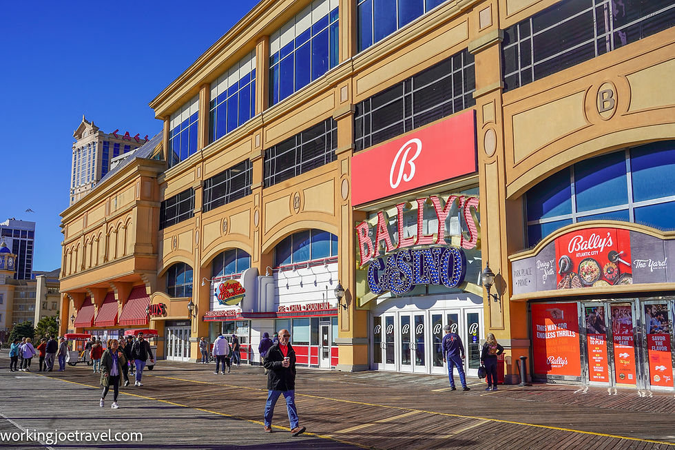 Entrance to Bally's Casino on the Atlantic City Boardwalk, New Jersey