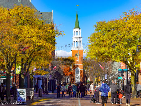 Unitarian Church on North End of Church Street in Burlington Vermont, USA