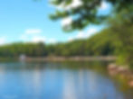 Passing Echo Lake Beach | Franconia Notch Bike Path | White Mountain National Park, New Hampshire