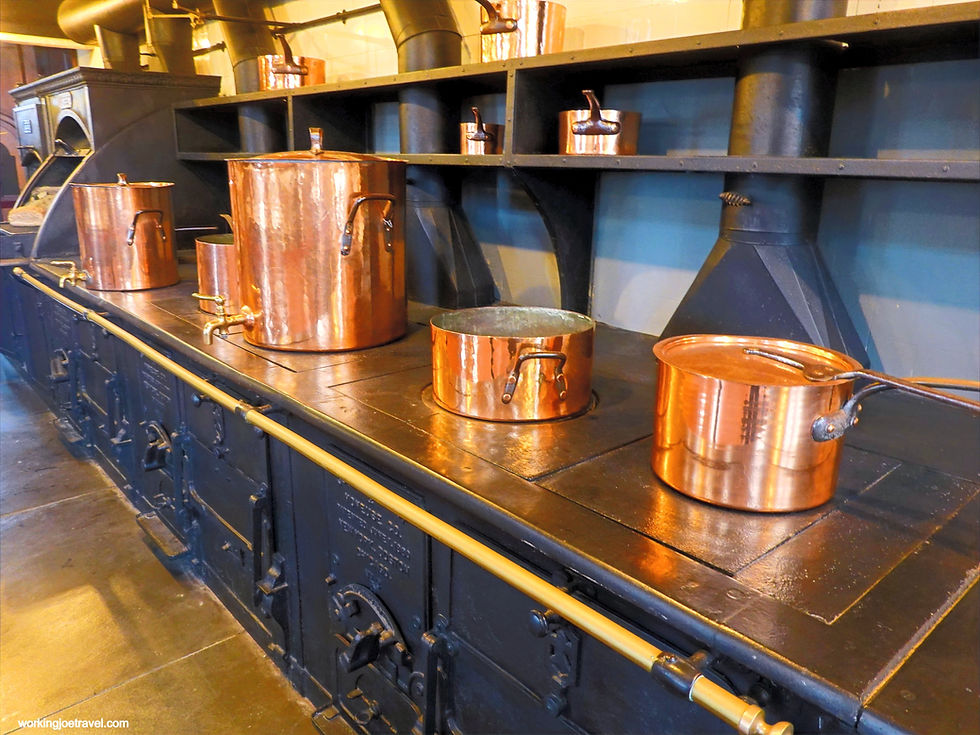 Cast Iron Ovens & Copper Pots | Kitchen Breakers Mansion Newport RI