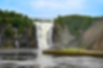 Front View of Montmorency Falls in Beaupre Quebec