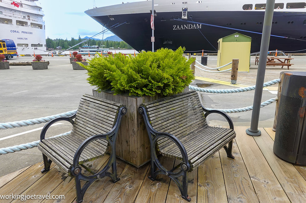 Benches by Ketchikan Cruise Port, Alaska