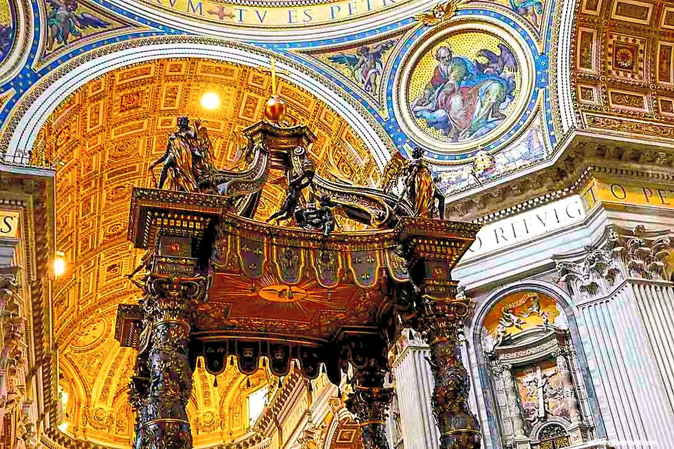 Papal Alter | Bernini’s Baldacchino | St Peters Cathedral, Rome Italy