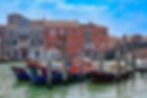 Working Barges on the Island of Murano Italy