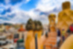 Barcelona city views from La Pedrera Warrior Rooftop | See Gaudi architecture and UNESCO world heritage site.