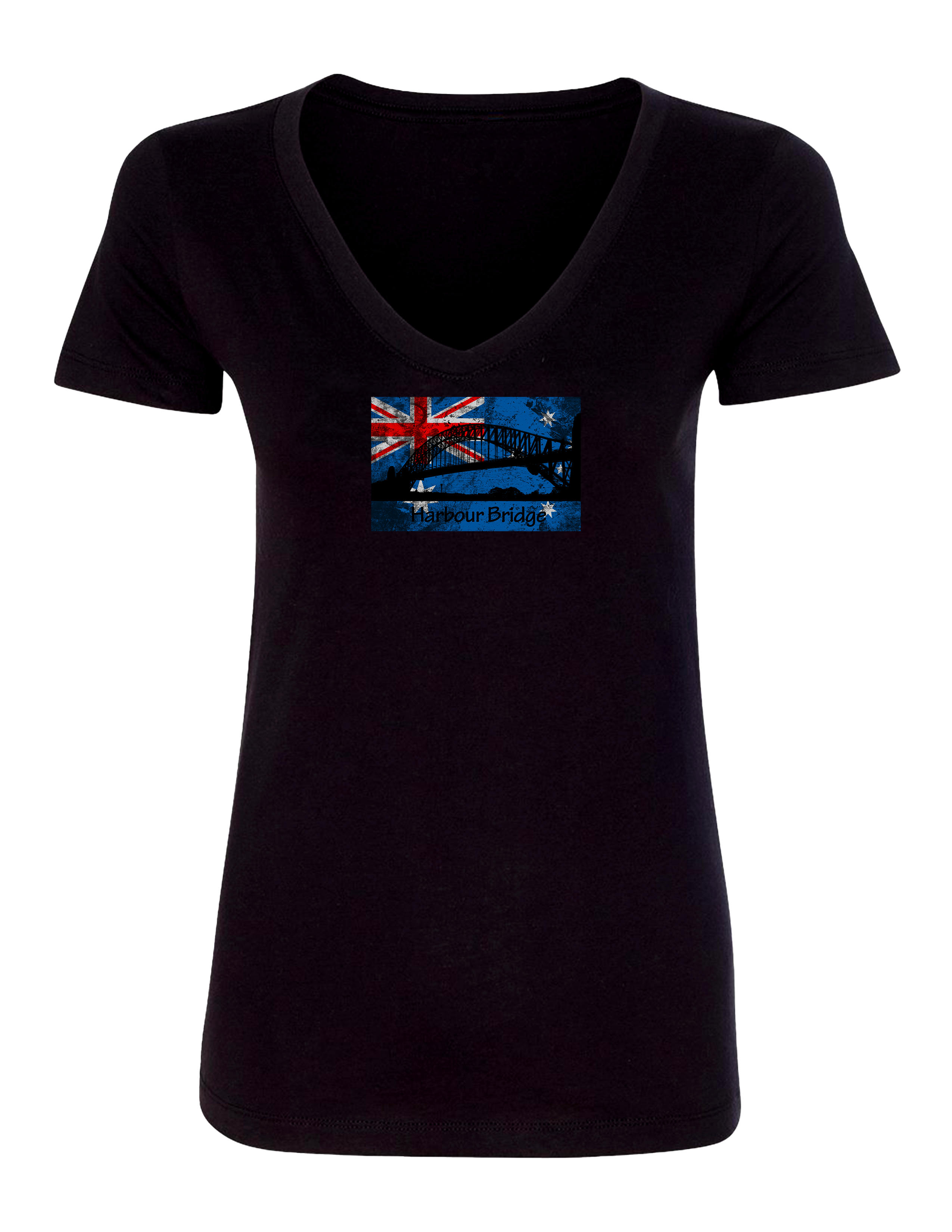 T-SHIRT COL EN V "HARBOUR BRIDGE"