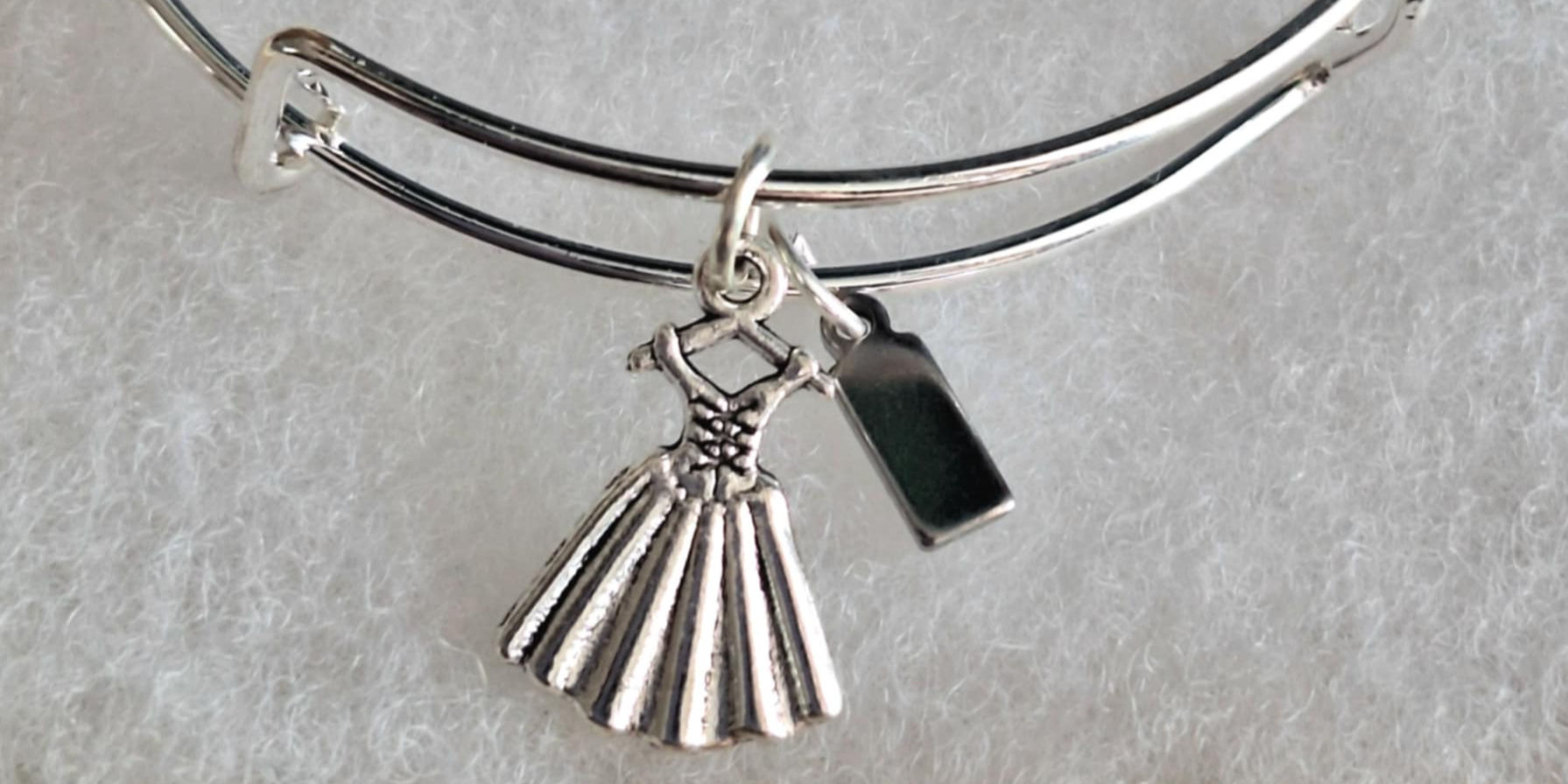 Dazzle Dress Charm Bangle Bracelets