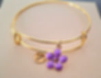 Thumbnail: Floral Flare Charm Bangle Bracelets