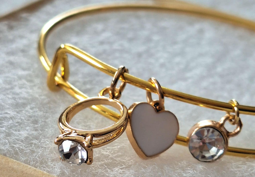 Thumbnail: Bridal Charms Bangle Bracelets