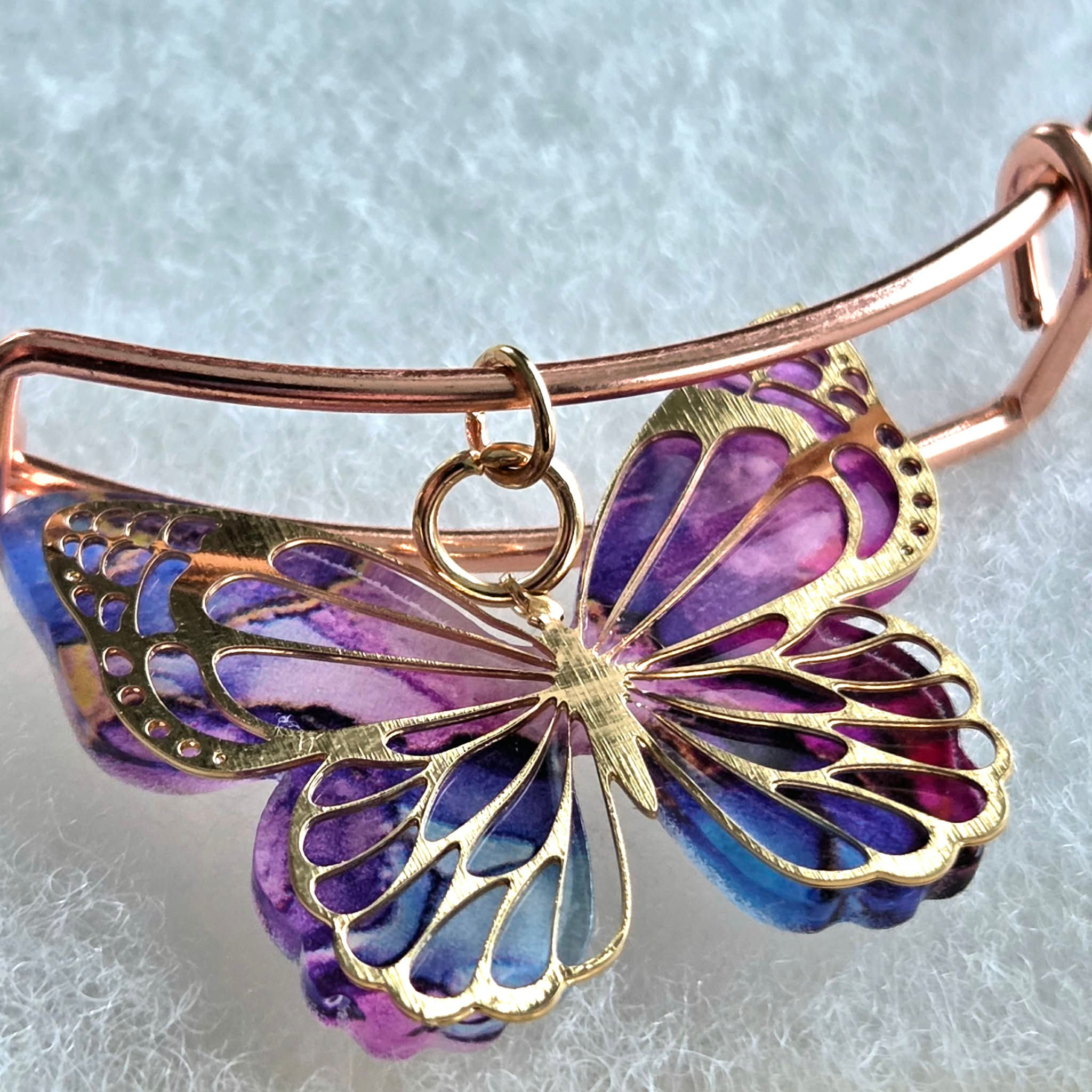 Butterfly Bangle Charm Bracelets