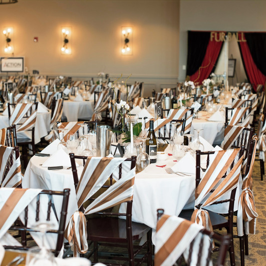 Decorated tables for event