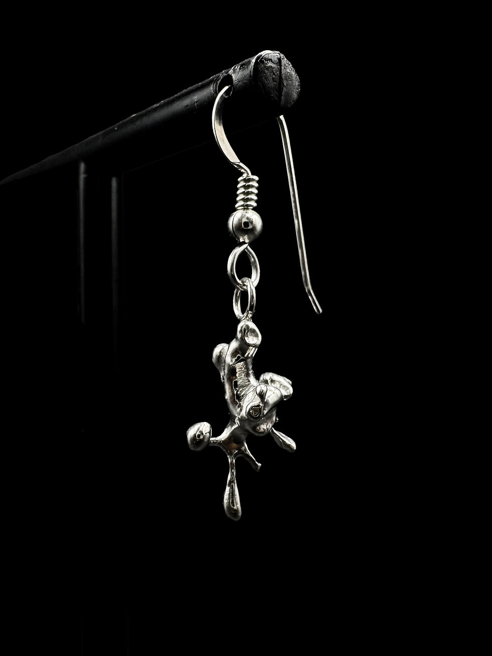 Rice Cast Silver Earrings