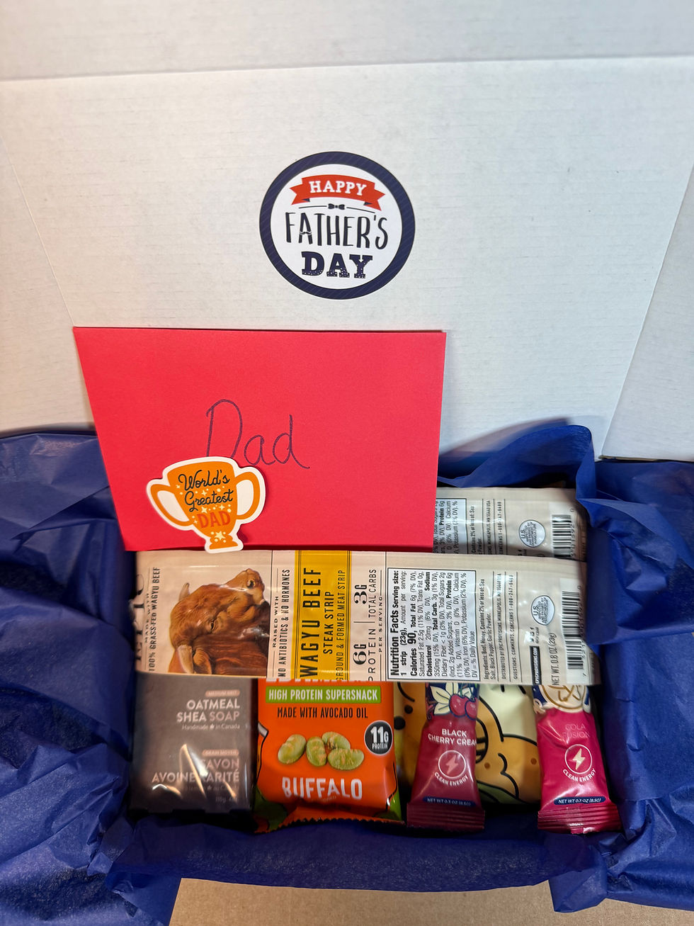 Thumbnail: personalized handwritten note included with gift box.  joke book and waterproof sticker included.