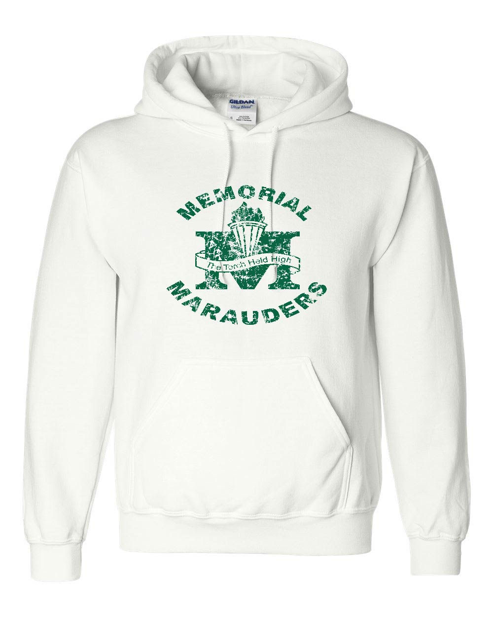 Hooded Sweatshirt - Distressed Torch Logo