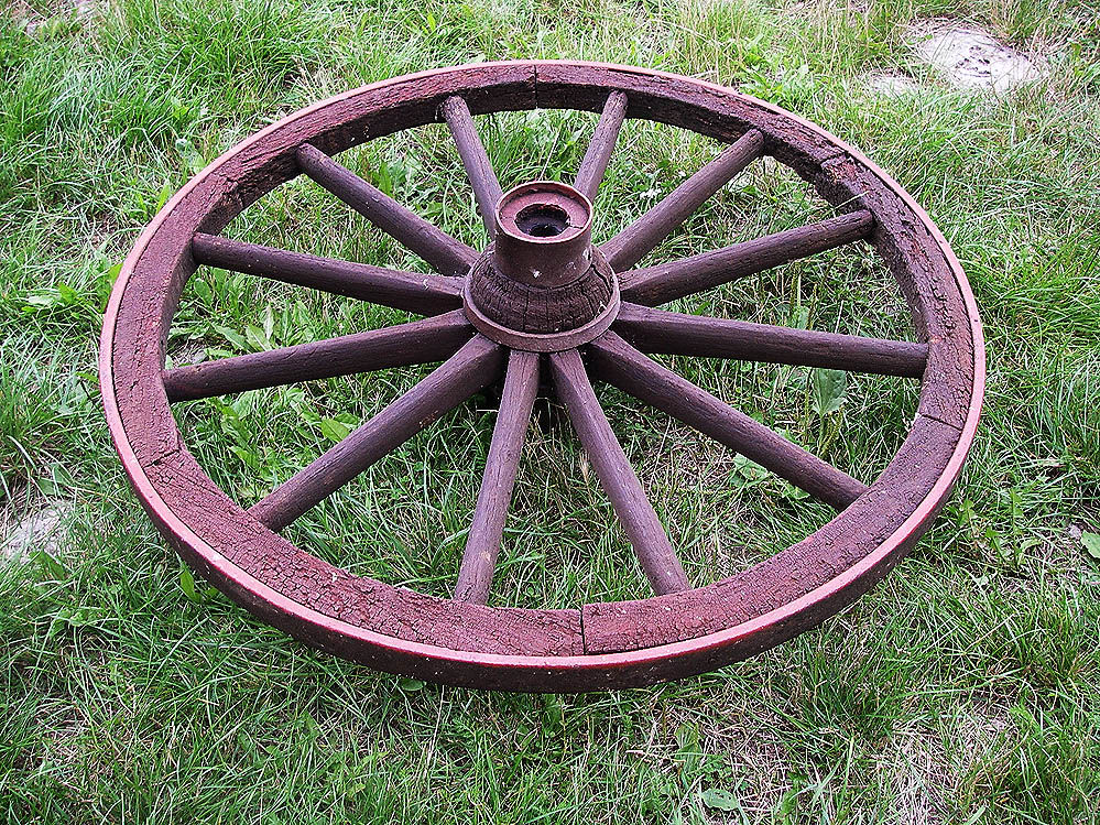 Antiker Holzspeichenrad, Wagenrad, Holzrad