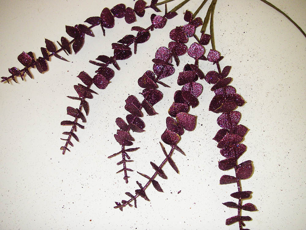 Glitzerzweige - Violett Lila