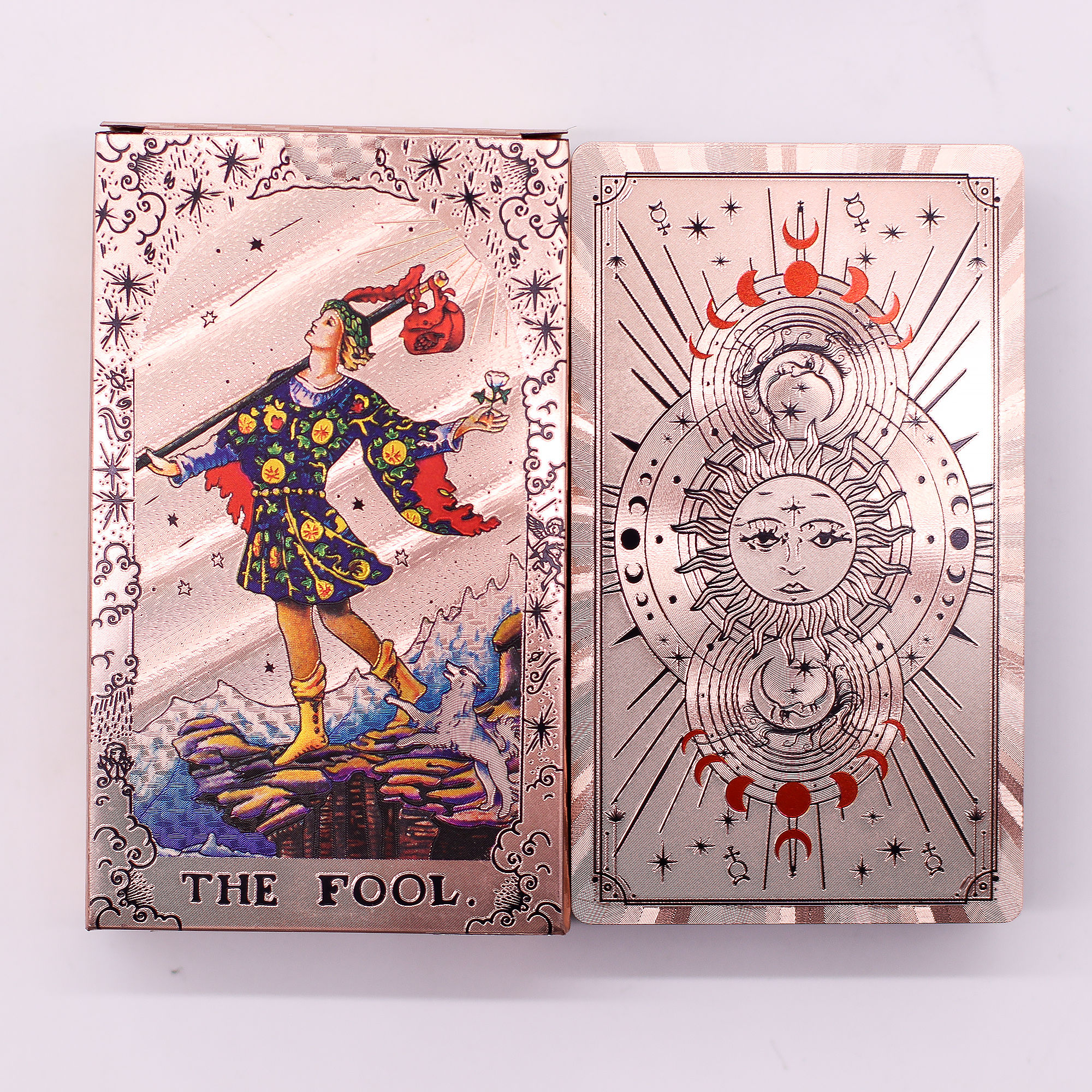 Moon Phase Rose Gold Tarot Card Set