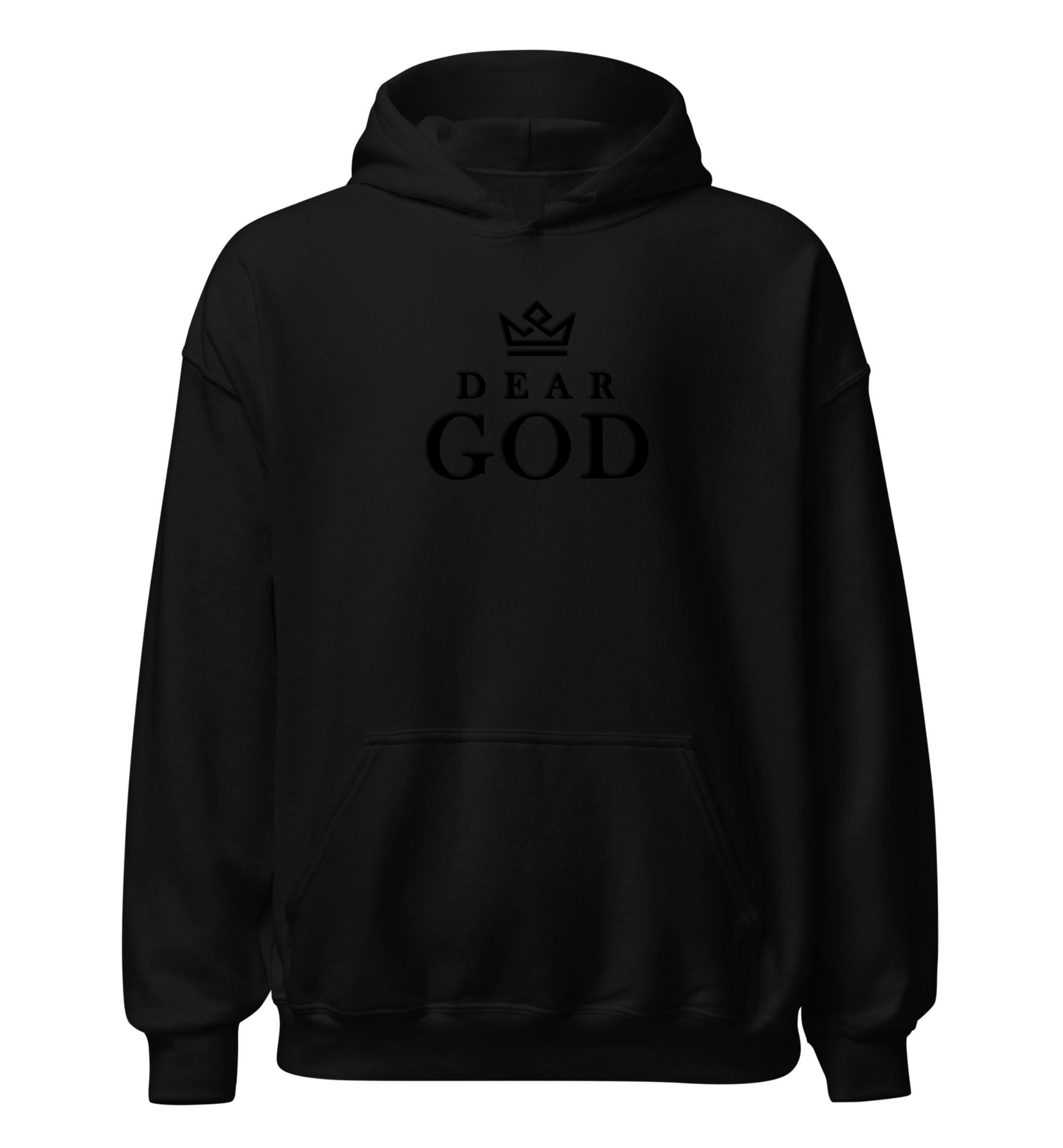 Pre-Order Dear God® Classic Hoodie – Black (Embroidered)
