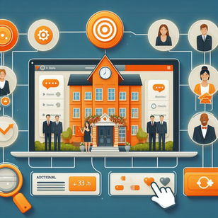 un hotel con personas en la puerta