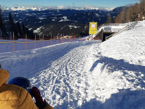 OBEREGGEN: SUPER PANORAMA E DISCESA SULLA SLITTA