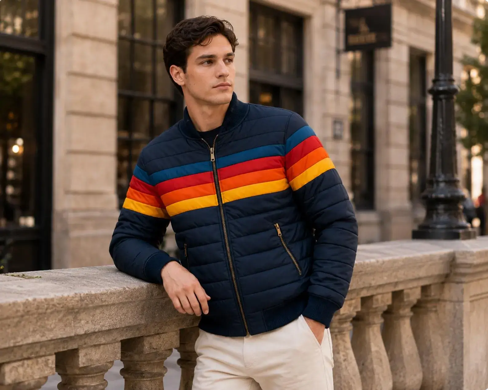 Handmade Mens Retro Puffer Jacket