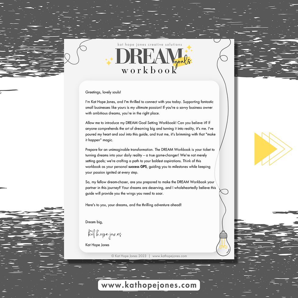 Thumbnail: Kat Hope Jones DREAM Workbook! Digital Download