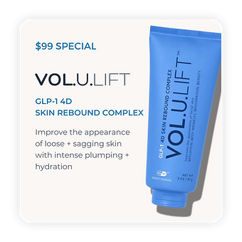 Vol.U.Lift skincare for improving skin elasticity hydration and volume loss at Balanced You Medical Wellness Omaha NE