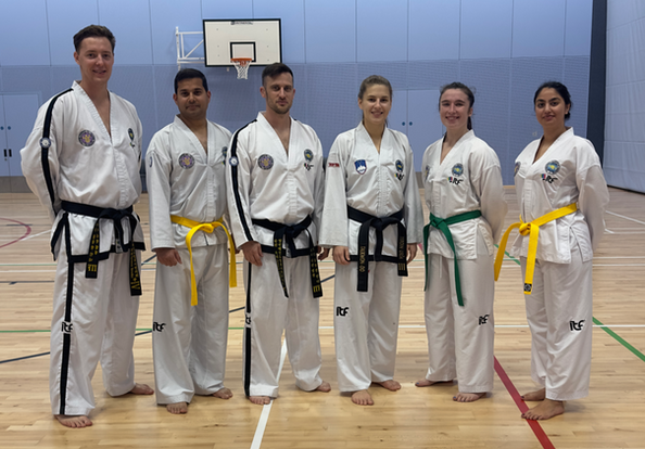 Reading Taekwon-Do students and instructor group photo