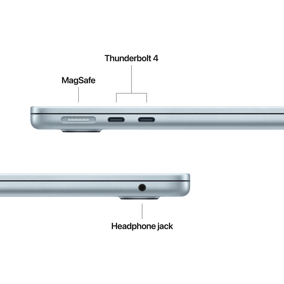 Miniature : Macbook Air 13 M5 24 Go 1 To CPU 10 cœurs GPU 10 cœurs - Bleu Ciel