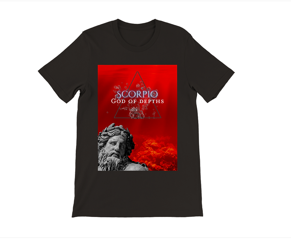 Scorpio god of depths Premium Unisex Crewneck T-shirt