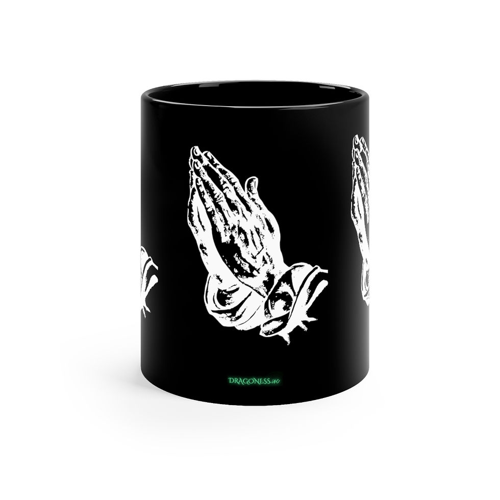 Miniatura: Praying 11oz Black ceramic Mug