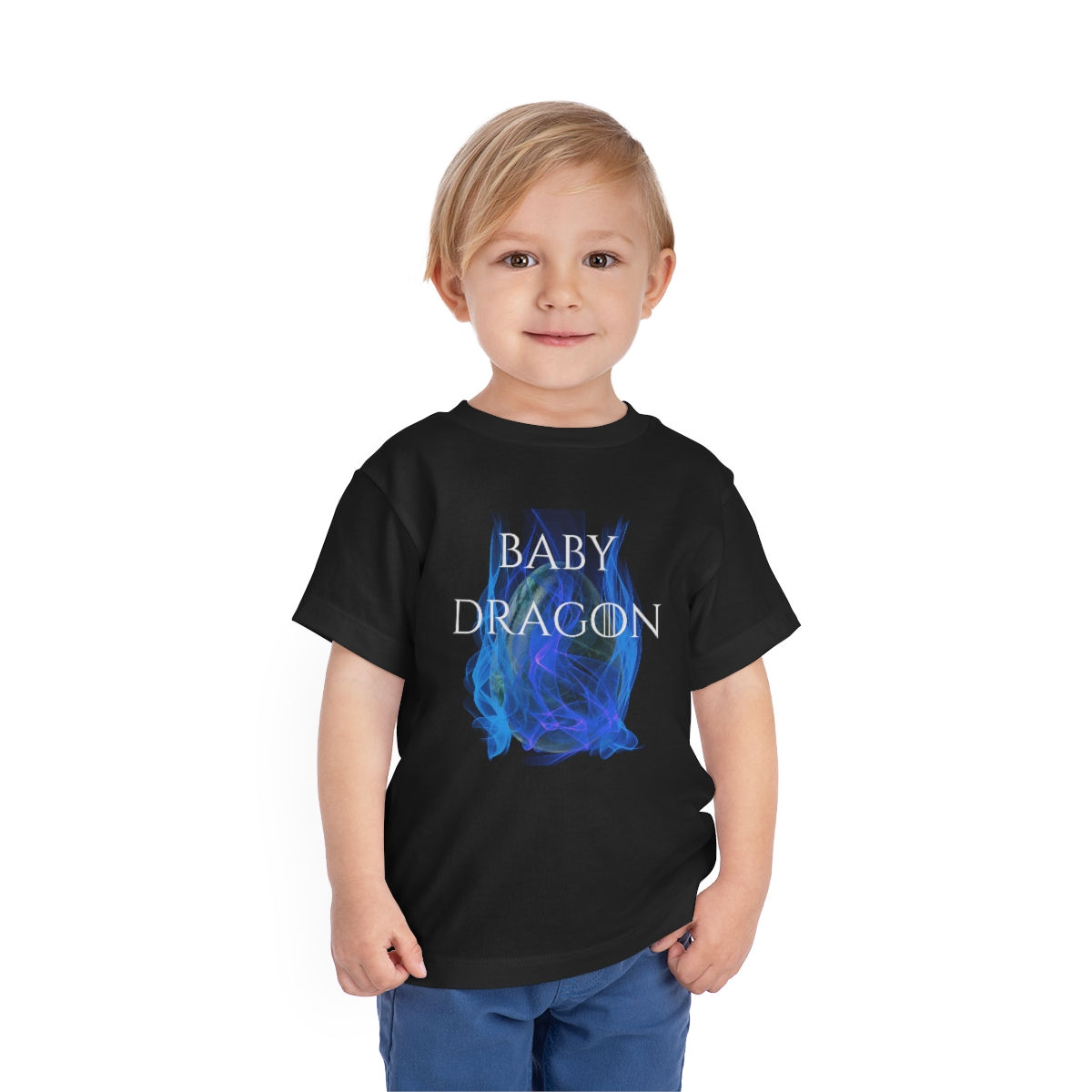 Blue Baby dragon/Dragon egg Toddler Short Sleeve Tee